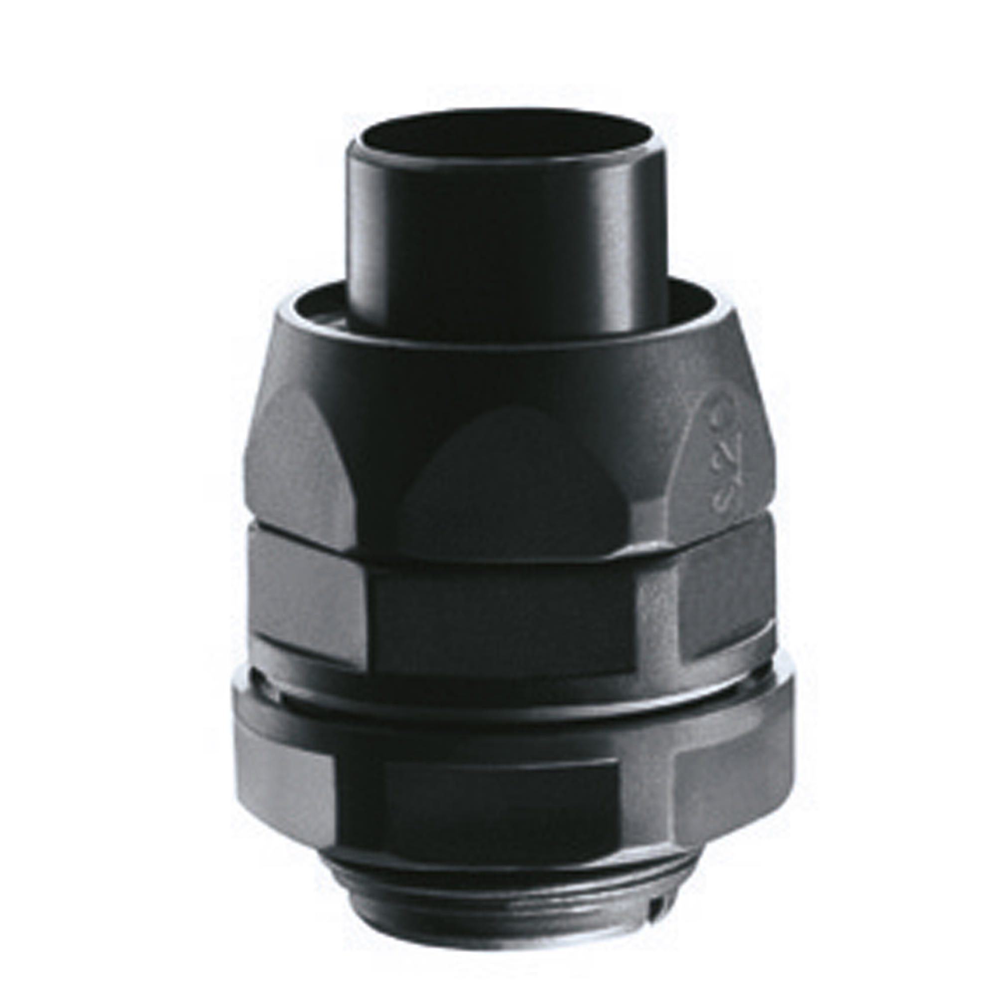 RACCORDO GIREVOLE DIRITTO CON PASSO GAS - RDG - IP54 - DIAMETRO GUAINA 8MM - NERO RAL9005